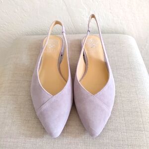 Like New! Vince Camuto Lavender Suede Slingback Flats
